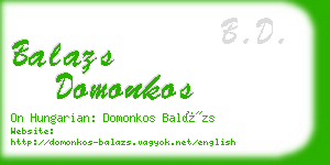 balazs domonkos business card